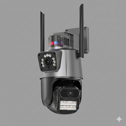 Sigurnosna PTZ Kamera sa 2 sočiva i sirenom
