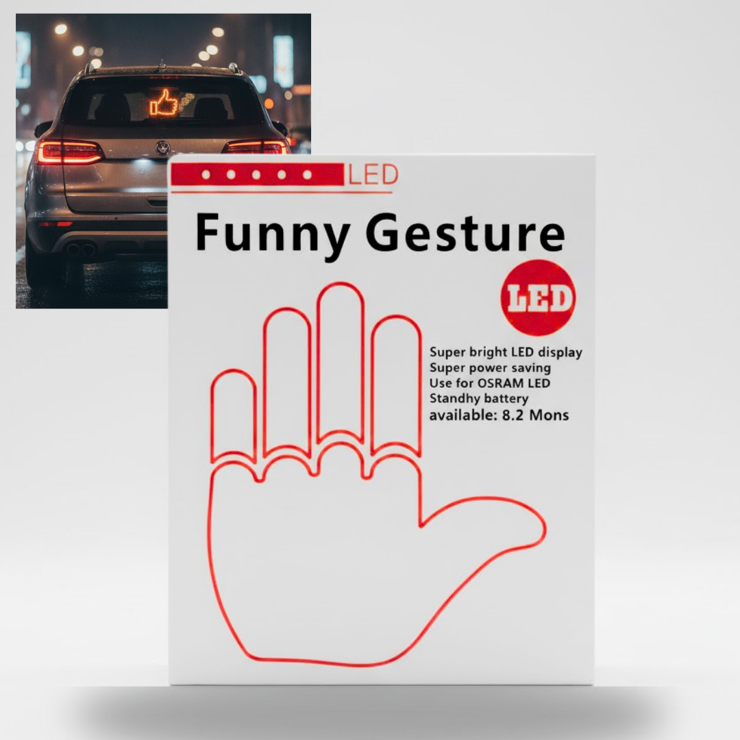 Funny Gesture LED lampa – svetleća ruka sa gestom
